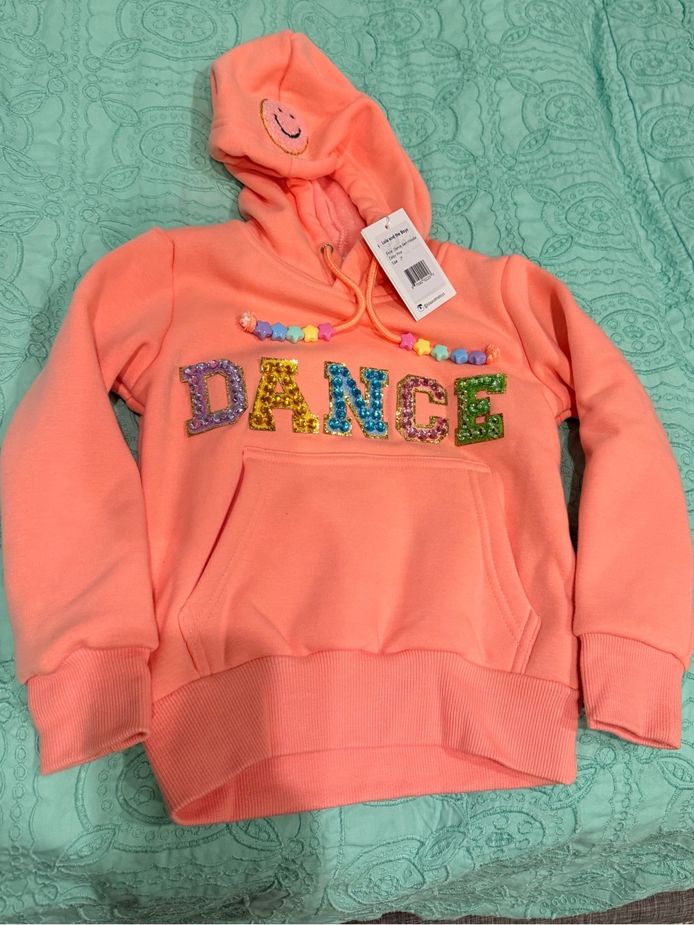 NWT Lola and the Boys 'DANCE' Hoodie Sweatshirt 2T